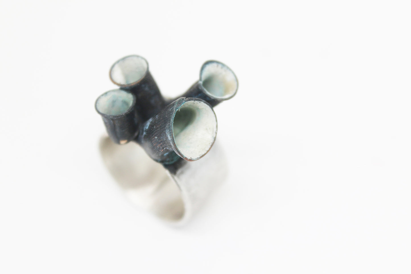 Sculptural Mixed Metal Unique Ring