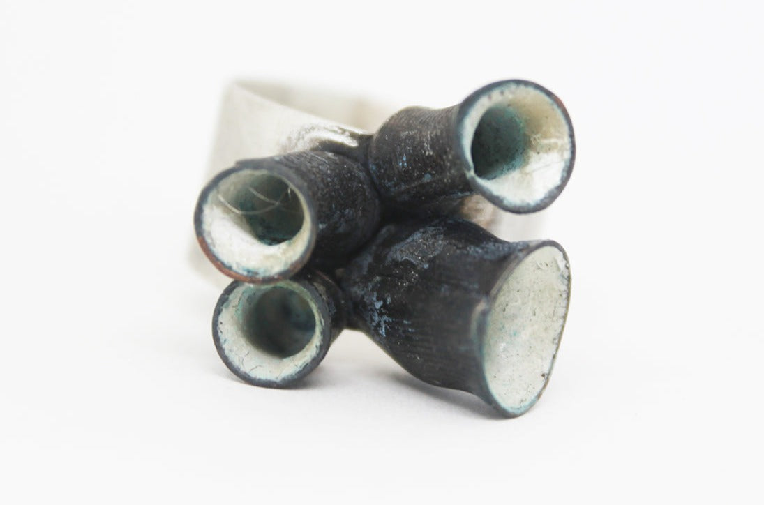 Sculptural Mixed Metal Unique Ring