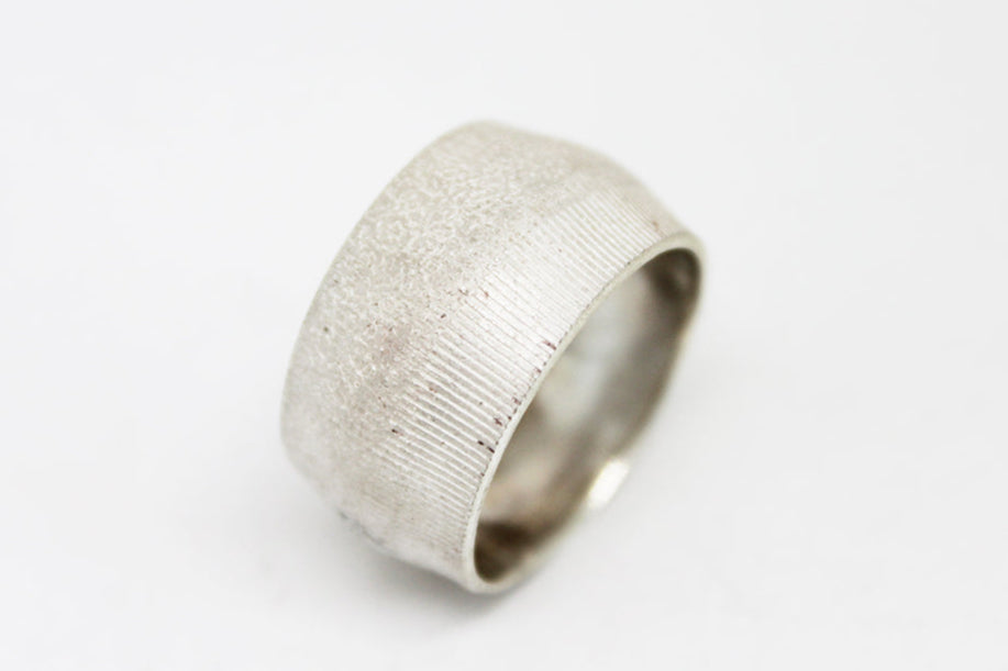 Unique Silver Textured Ring vol. 1
