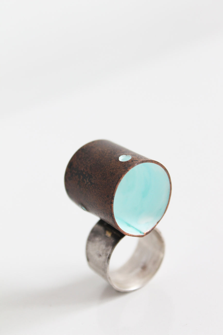 Bold Unique Contemporary Sculptural Silver Ring