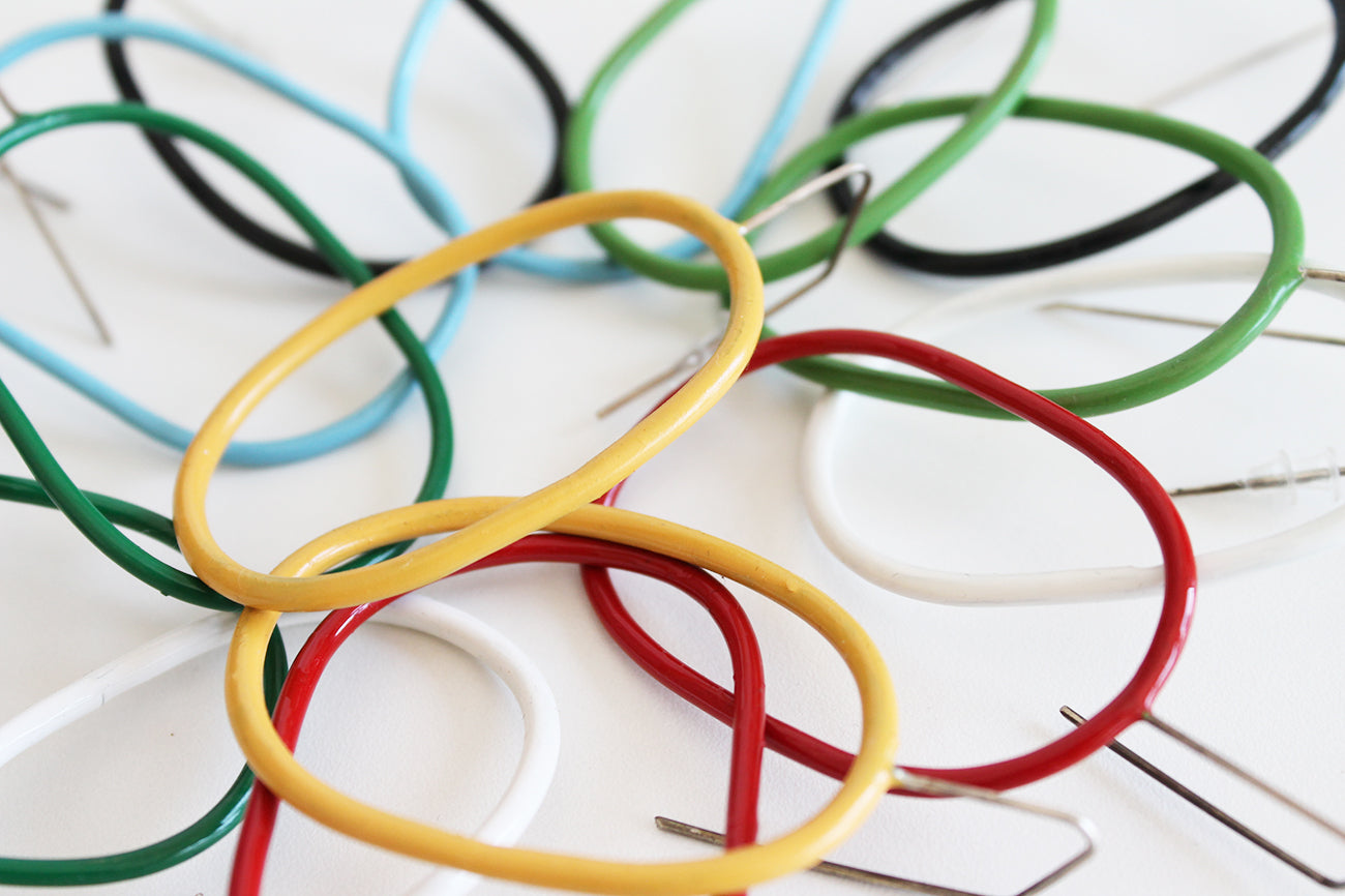 Big dangle mixed metal earrings / choose your colour!