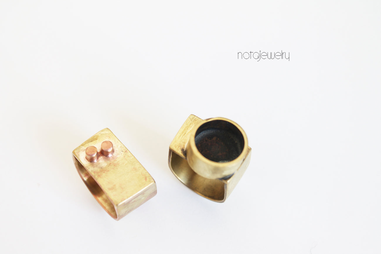 Modern Brass Unisex Ring