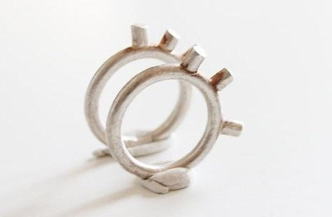 Silver spike ring // mono or stackable rings