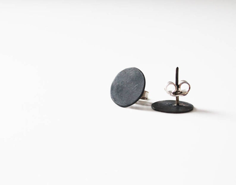 Everyday Silver ❍ earrings // black, matte or sprayed silver
