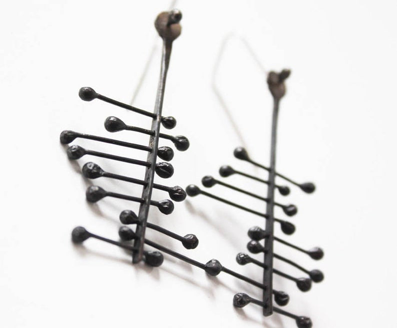 Big Silver dangle Earrings / silver variations