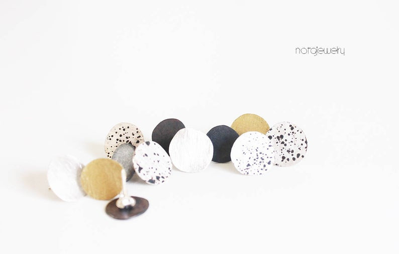 Everyday Silver ❍ earrings // black, matte or sprayed silver