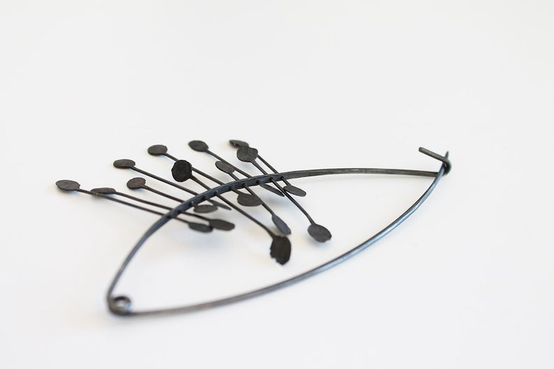 Big Bold Black Silver Pin