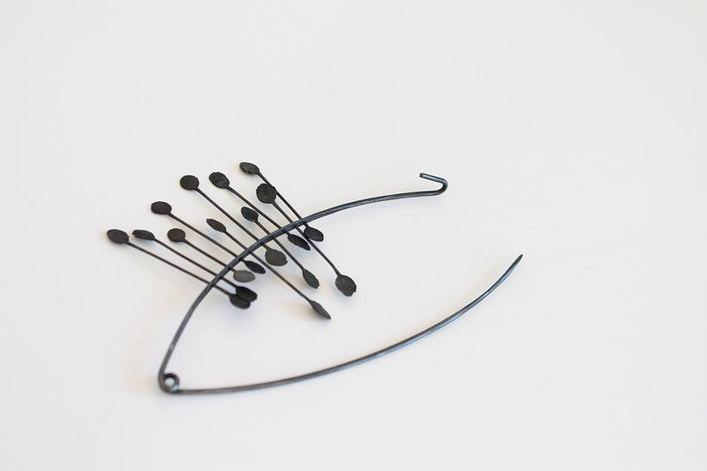 Big Bold Black Silver Pin