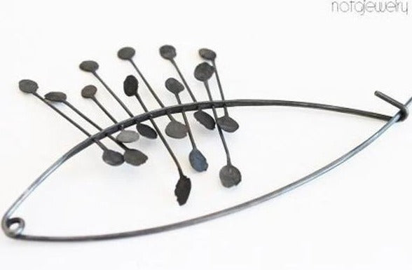 Big Bold Black Silver Pin