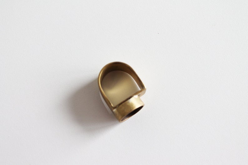 Big bold unisex brass ring / burma