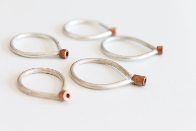 Minimal mixed metal ring // mono or stackable rings