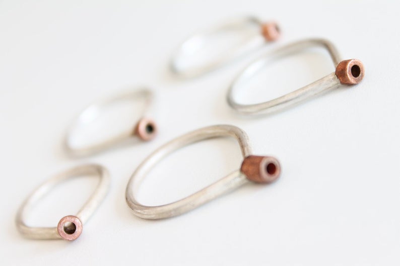 Minimal mixed metal ring // mono or stackable rings