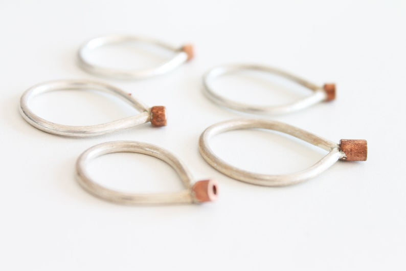 Minimal mixed metal ring // mono or stackable rings