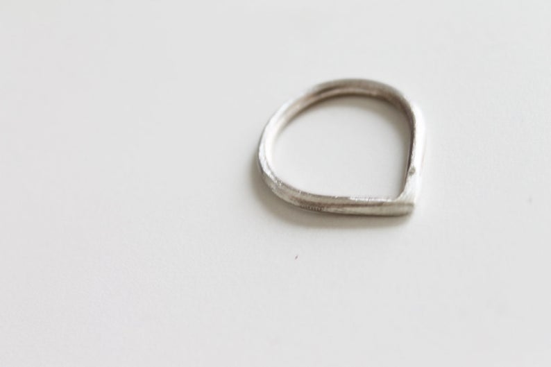 Minimal silver dainty ring // mono or stackable rings