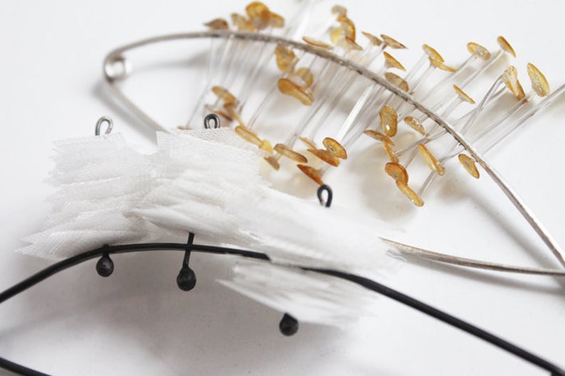 Big Brown Artisan Silver Pin