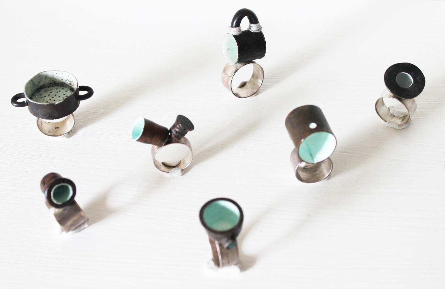 Bold Statement Contemporary Green Copper ring