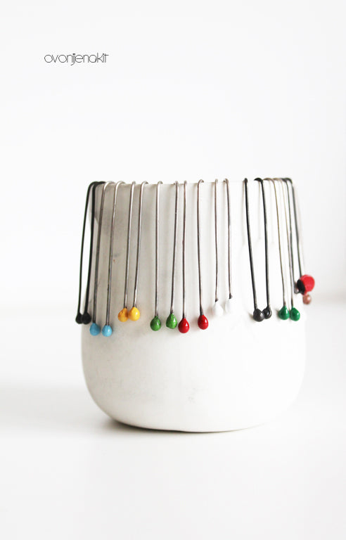 black silver minimal earrings! Choose your colour ❤