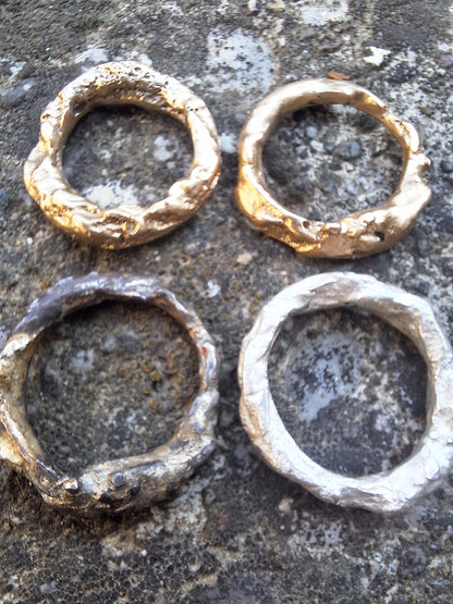 Unique white silver unisex ring
