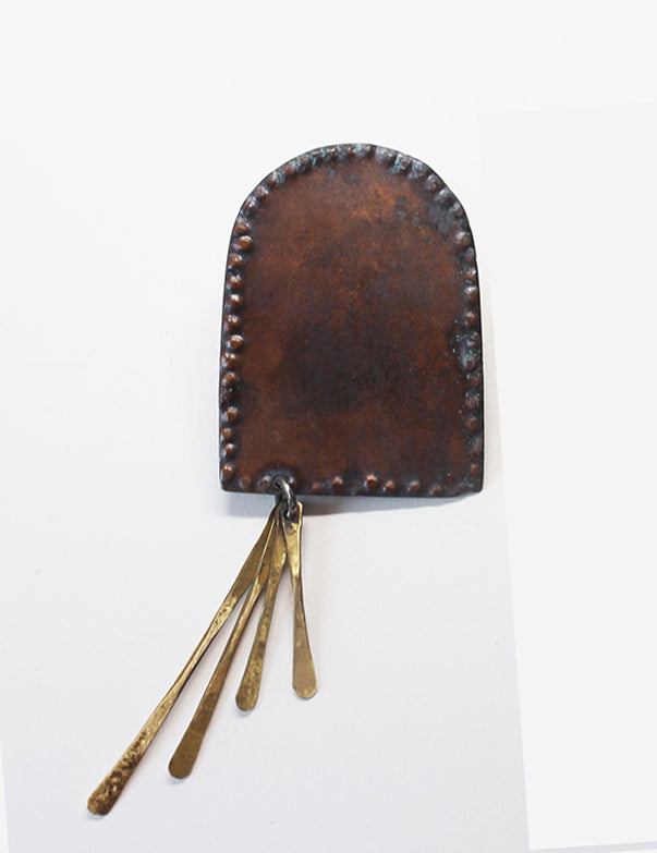 Unique mixed metal unisex brooch / Morocco vol. 2