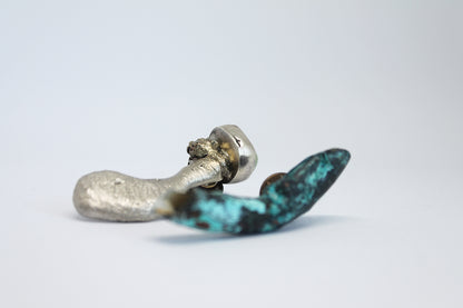 Green Tube small brooch
