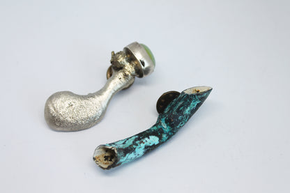 Green Tube small brooch