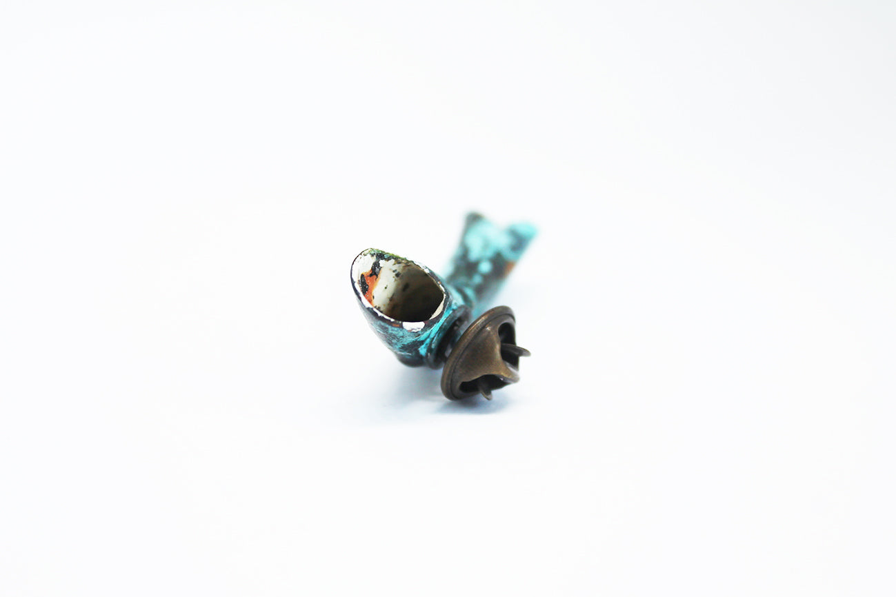 Green Tube small brooch