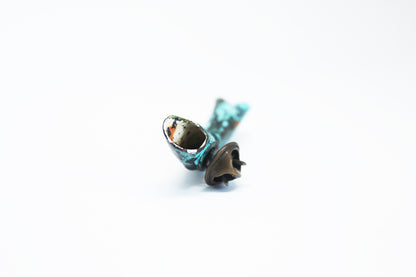 Green Tube small brooch