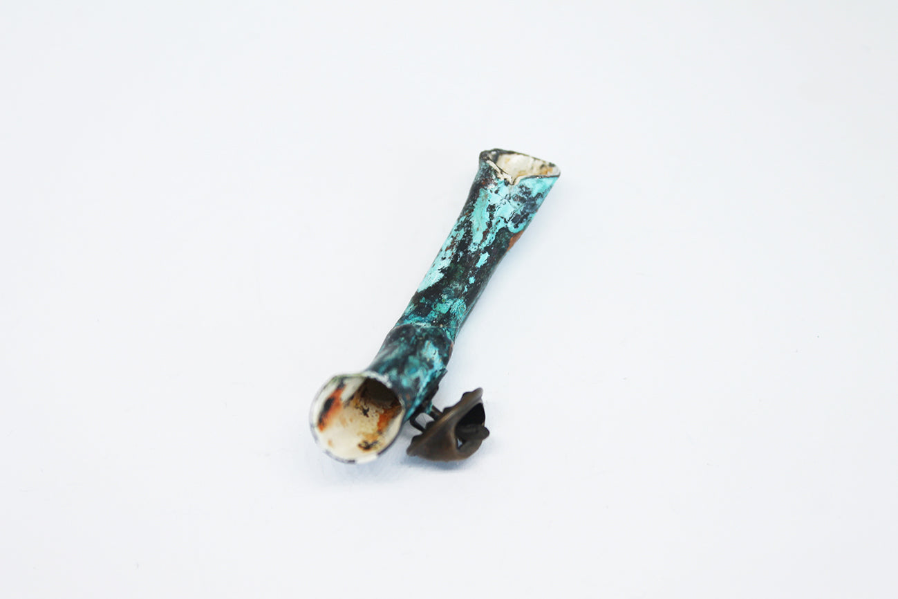 Green Tube small brooch