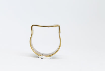 Unique brass unisex big rings / 3 Cats