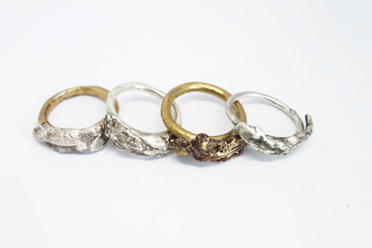 Mixed metal statement ring