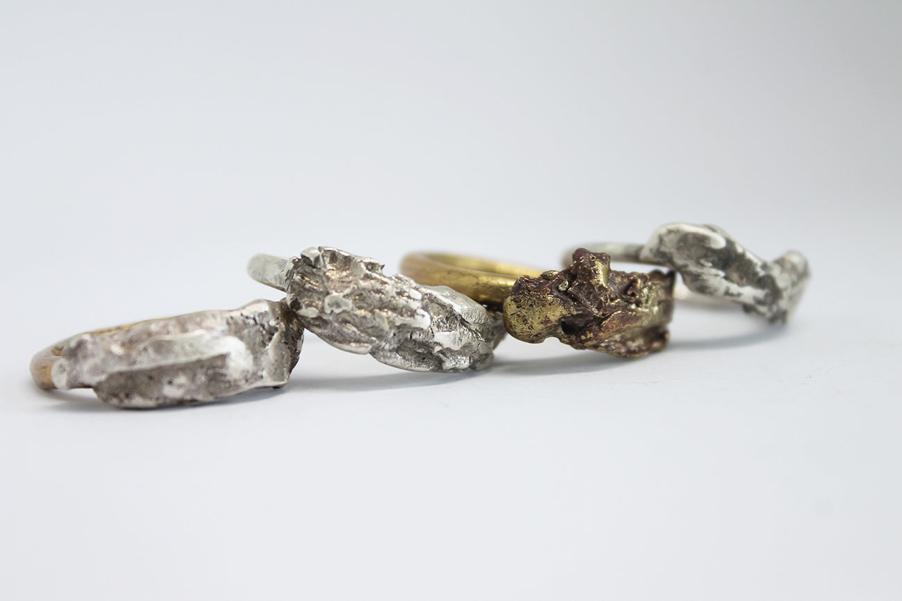 Mixed metal statement ring