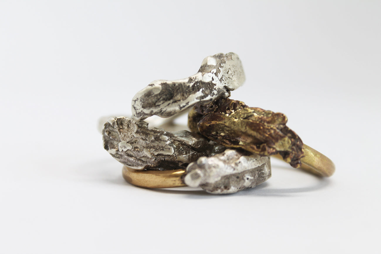 Unique silver statement ring