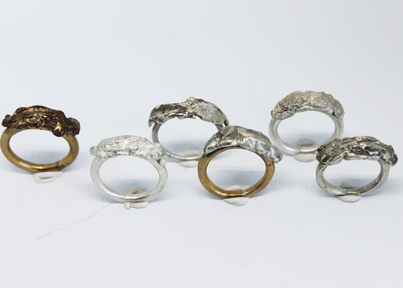 Big bold silver unique ring