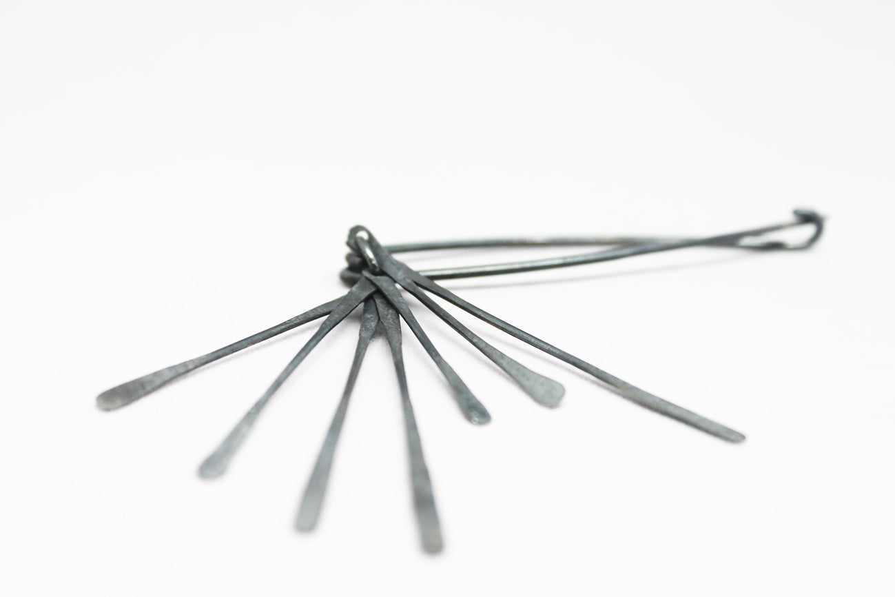 Bold modular silver brooch pin / Black or white