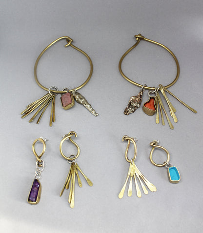 Mismatched mixed metal bold earrings - Zapetljanac vol.1