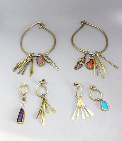Mixed metal unique bracelets / Zveckalice