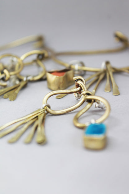 Mismatched mixed metal bold earrings - Zapetljanac vol.1