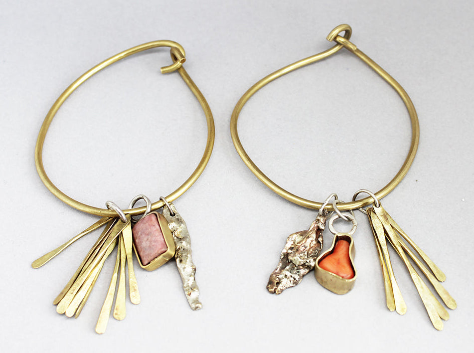 Mixed metal unique bracelets / Zveckalice