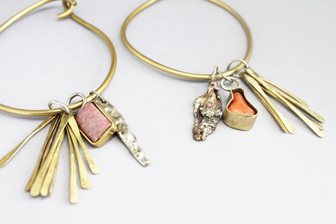 Mixed metal unique bracelets / Zveckalice
