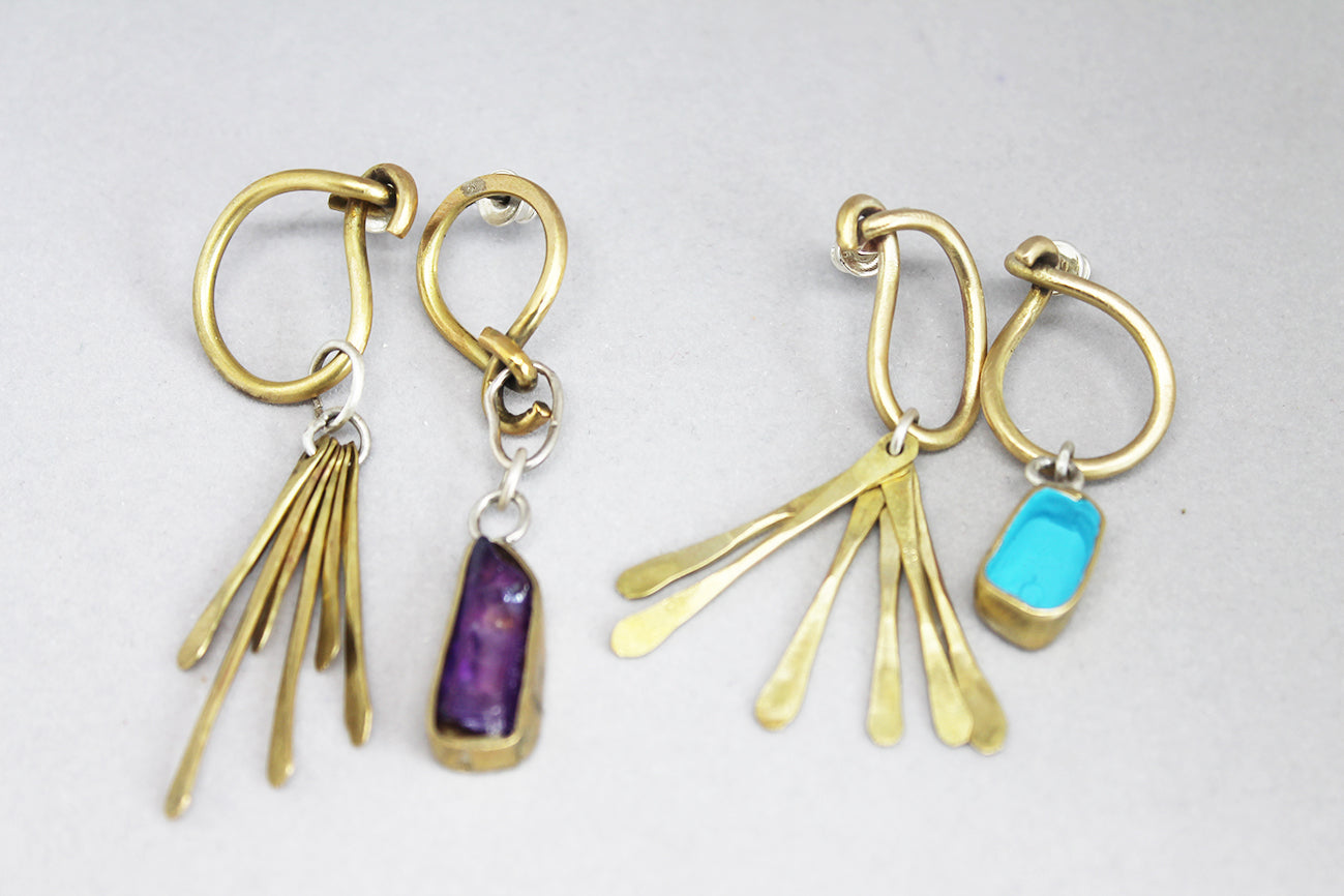 Mixed metal unique bracelets / Zveckalice