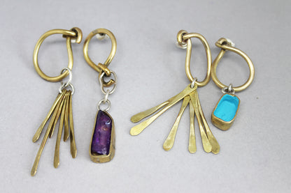 Mismatched mixed metal bold earrings - Zapetljanac vol.1