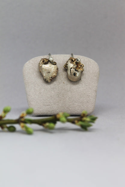 Charming mixed metal drop earrings / ŠFRLJIĆI