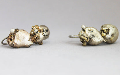 Charming mixed metal drop earrings / ŠFRLJIĆI