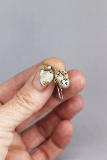 Charming mixed metal drop earrings / ŠFRLJIĆI