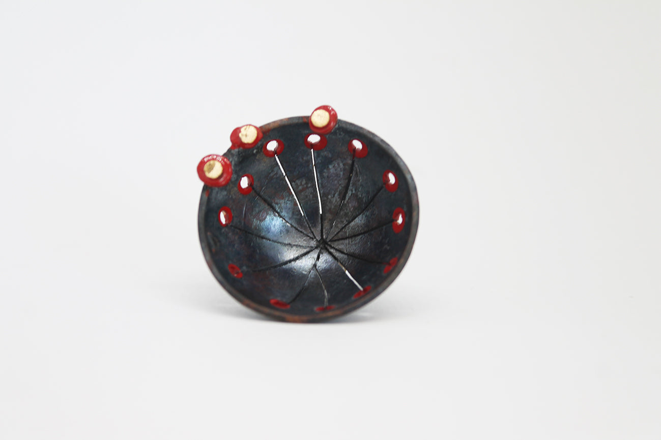 "Kalendarij" / set of 12 unique copper small brooches