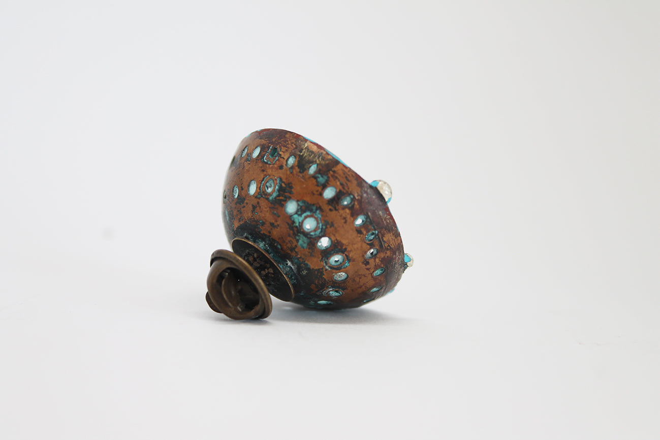 "Kalendarij" / set of 12 unique copper small brooches