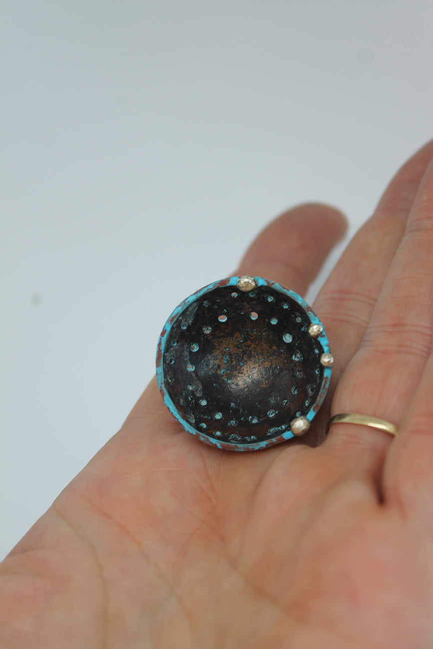 "Kalendarij" / set of 12 unique copper small brooches