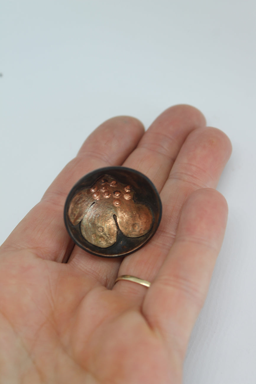 "Kalendarij" / set of 12 unique copper small brooches