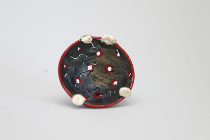 "Kalendarij" / set of 12 unique copper small brooches