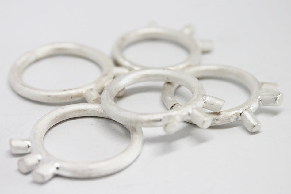 Silver spike ring // mono or stackable rings